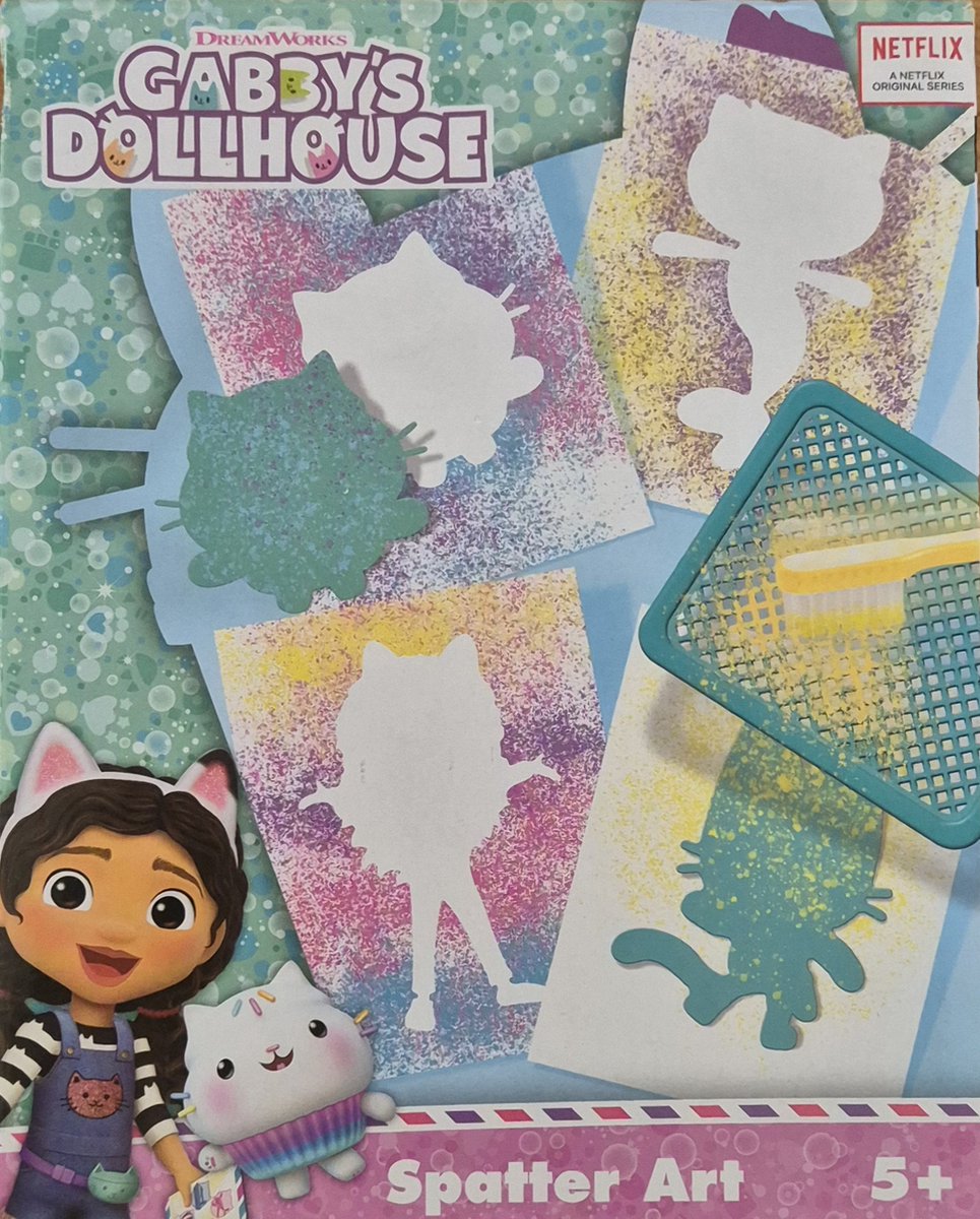 Gabbys Dollhouse - Spatter Art - Knutselen - 5+ - Met Verfspatraam